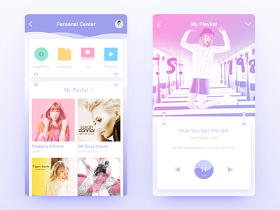 Music interface app design illustration interface music ui ux vision web