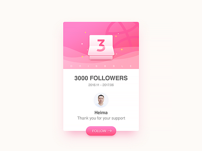 3000 Followers design designer idea interface ued ui ux vision