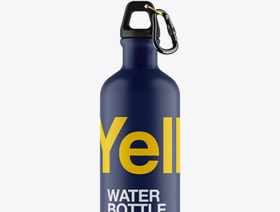 Download Psd Mockup Matte Water Bottle Mockup - Front View design illustration logo