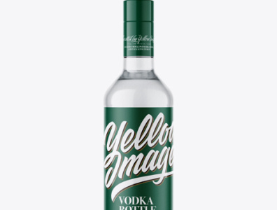 Download Psd Mockup 500ml Clear Glass Vodka Bottle Mockup HQ graphic design illustration