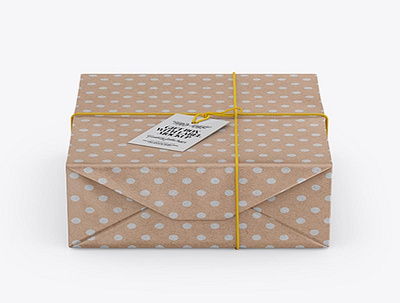 Download Psd Kraft Paper Gift Packaging Mockup - Front View design graphic design illustration