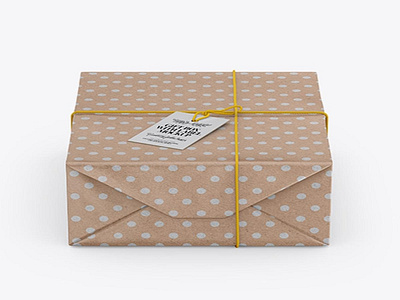 Download Psd Kraft Paper Gift Packaging Mockup - Front View
