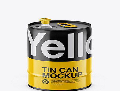 Download Psd Mockup 20L Tin Can with Opened Cap Mockup design graphic design