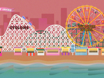 Coney Island -WIP designillustrator illustrationgraphic