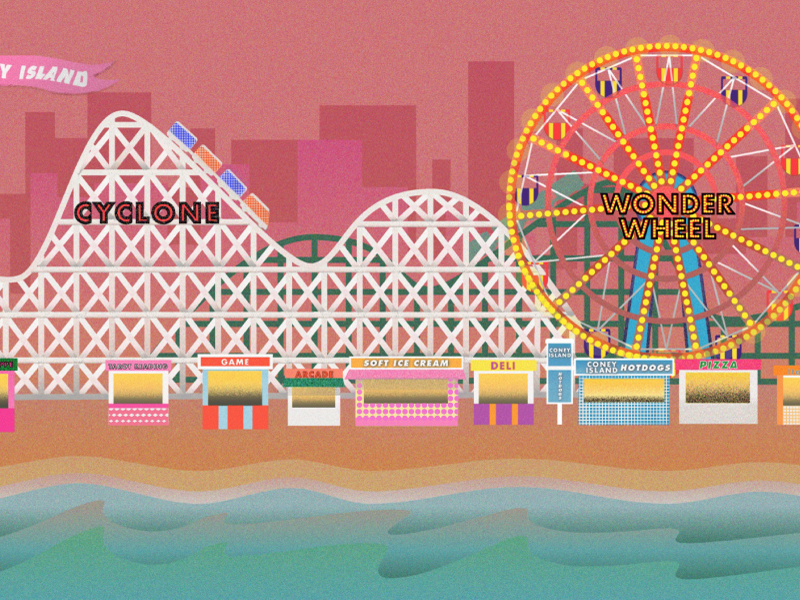 Coney Island -WIP by Elissa Yi on Dribbble