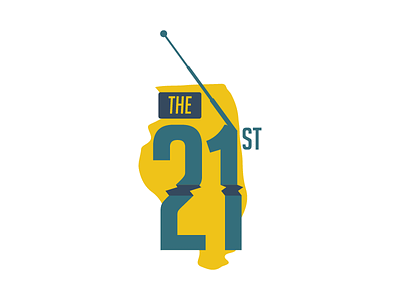The 21st illinois Radio Logo illinois illustrator logo radio redesign tosca yellow