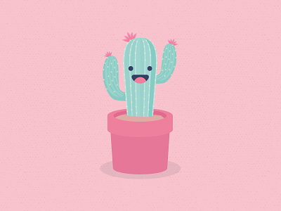 Hug me please adobe illustrator cactus character color complementary design hug illustration