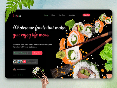 Food Header design fast food food food header header design landing page pizzafood restaurant ui