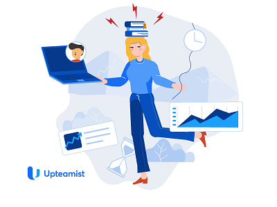 Upteamist Illustration application illustration intranet learning system management study training upteamist