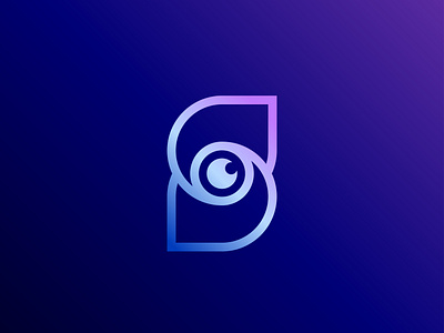 Minimal Letter S Eye Logo Design