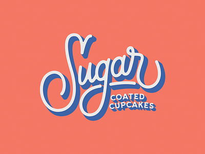 Sugar Coated Cupcakes bakery cupcakes handlettering logo logodesign logotype