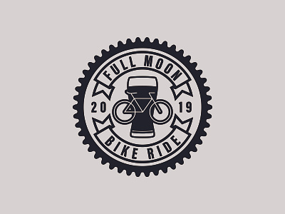 Full Moon Bike Ride apparel apparel design badge beer bike graphic design vector