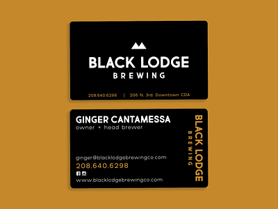 Black Lodge Brewing beer branding brewery business cards graphic design logo twin peaks