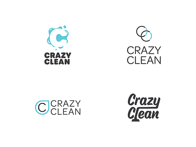 Crazy Clean Rebrand Concepts branding carpet cleaners concepts graphic design logo logo concepts logo design logotype