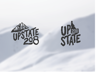 Upstate208 branding extreme sports idaho logotype mountains north idaho outdoors snowmobiling snowmobiling logo