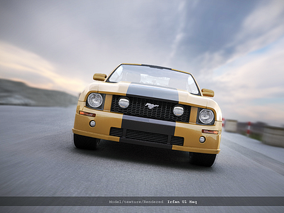 Mustang02 3d car 3d vehicle 3dmax car lp 540 mustang 3d model mustang 3d render mustang gt render vehicle vray