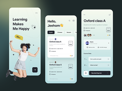 Online course application app app design mibile application design card class courses education exam iphonex knowledge learn lesson lessons mobile product student study typography ui ux