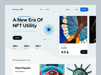 NFT Landing Page Website by Jeehom for Hiwow on Dribbble