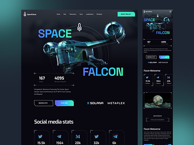 Space Falcon NFT Landing page