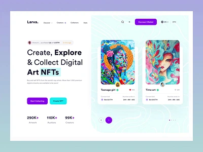 Crypter - NFT Marketplace UI Kit animation blockchain clean crypto dark theme eth illustration landing page light mode marketplace marketplace ui kit minimal nft nft marketplace responsive typography ui design user interface ux design web design