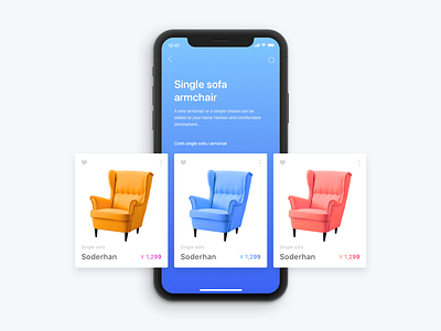 Single Sofa app chair design desk ecommerce furniture set sofa store tv ui ux