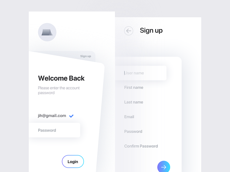 Sign up/Sign in by Jay Hong on Dribbble