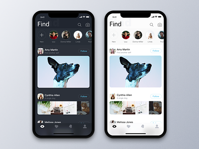 Community Sharing hiwow iphonex ui ux 卡 应用 苹果 蓝色 设计