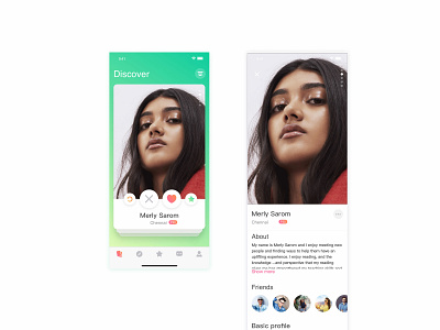 Swipe Up Profile app design ui ux