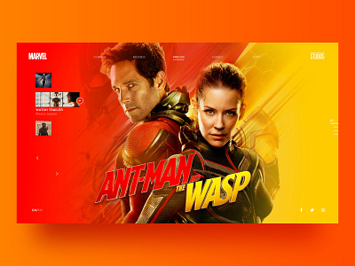 Ant Man and the Wasp web design ant man concept hero red the avengers the movie web site design yellow