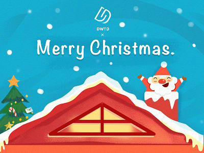Merry Christmas.DWTD blue dwtd ikon illustration winter