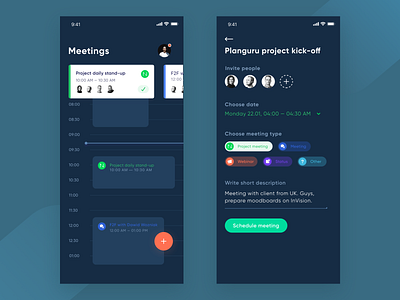 task management card concept iphonex ui