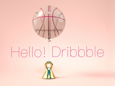 Hello Dribbble 你好，dribbble！ 商标 插图 设计