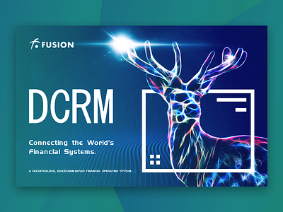 Fusion new style bitcoin blockchain deer design ethereum flat fusion hello ico icon illustration logo mining site typography ui ux web