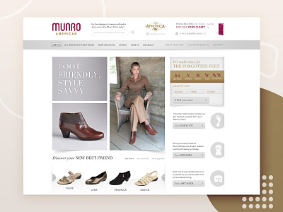 Ecommerce Website for Women's Shoes design ecommerce homepage product web website