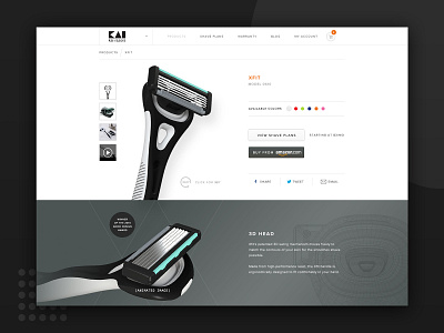 Website for Razor Manufacturer design ecommerce product web website