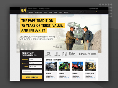 Websites for Heavy Equipment Company design homepage web website