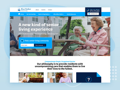 Senior Living Website design senior living web website