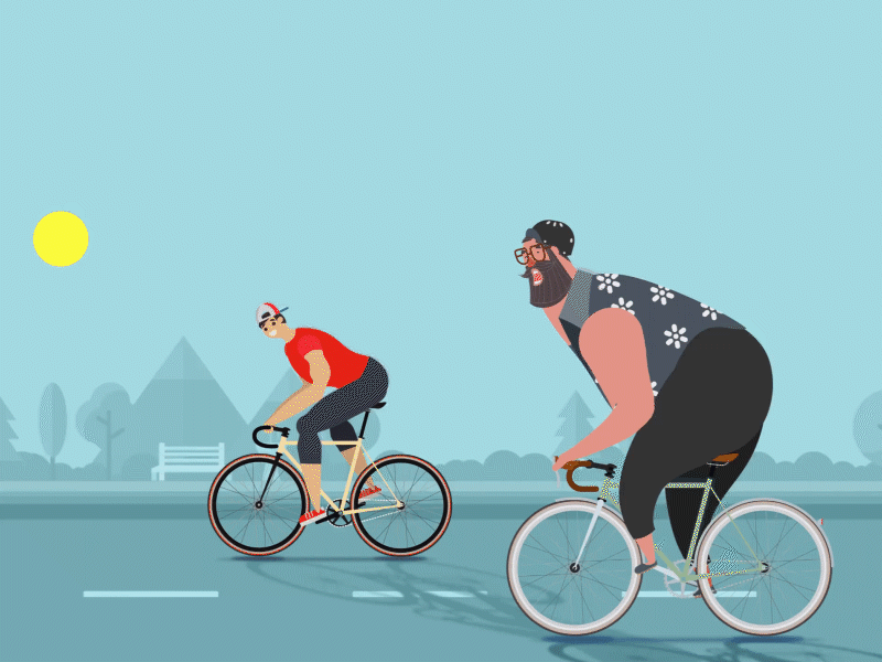 Character_Bicycle_Animation animation design illustration