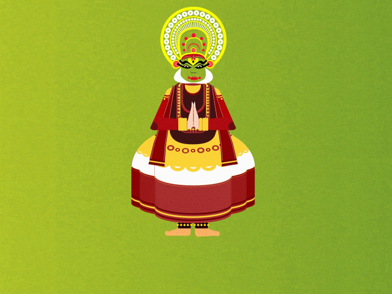 Kathakali_Dance_Animation animation design illustration