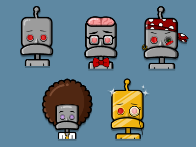 The Faces of Lovebot avatar character game player robot