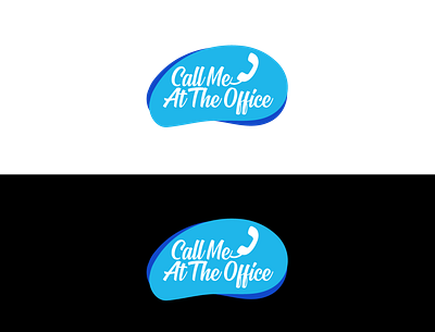 call me at the office app branding design flat illustration lettering logo minimal typography