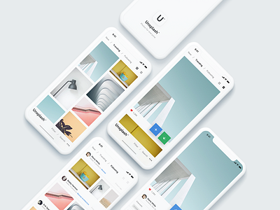 Unsplash App & Branding Exploration app branding minimal ui unsplash