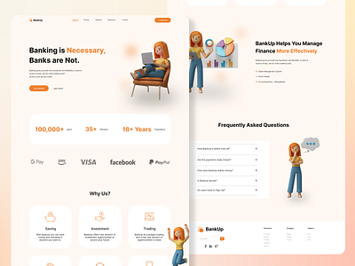 Banking Website Landing Page UI/UX Design