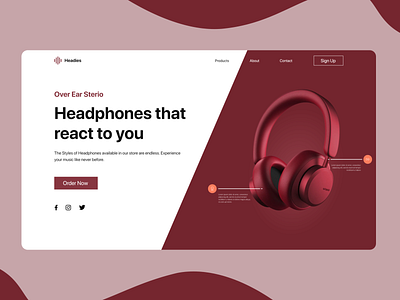 Headphones Website UI/UX Design