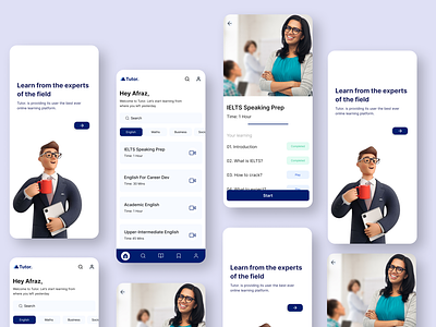 Online Education App UI/UX Design app app design app ui ux branding education app ui education app ux landing page online education app online education app ui ux online learning app product design school app ui ux web design website website ui ux