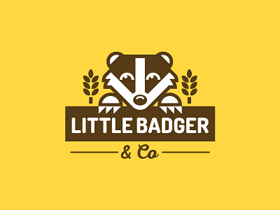 Little Badger & Co animal badger cute design food healthy little logo oats organic wheat