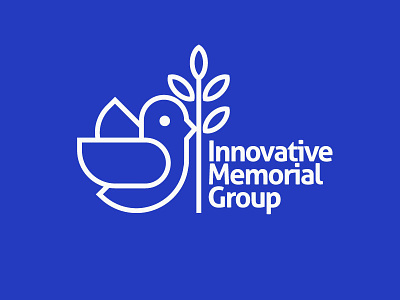 Innovative Memorial Group bird eternity freedom logo pigeon symbol