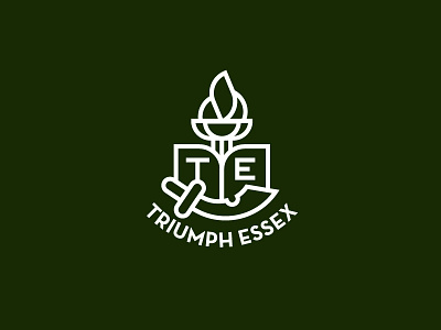 Triumph Essex book emblem fire flame society sword torch university