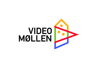 Video Mølen buildings cinema city logo movie open projector urban video wall