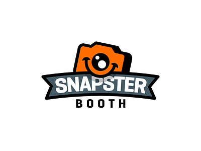 Snapster Booth booth camera cartoonish cute happy logo minimal photo photobooth smiley